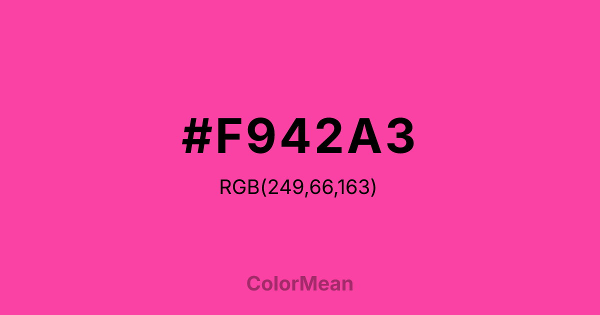 #F942A3 color swatch