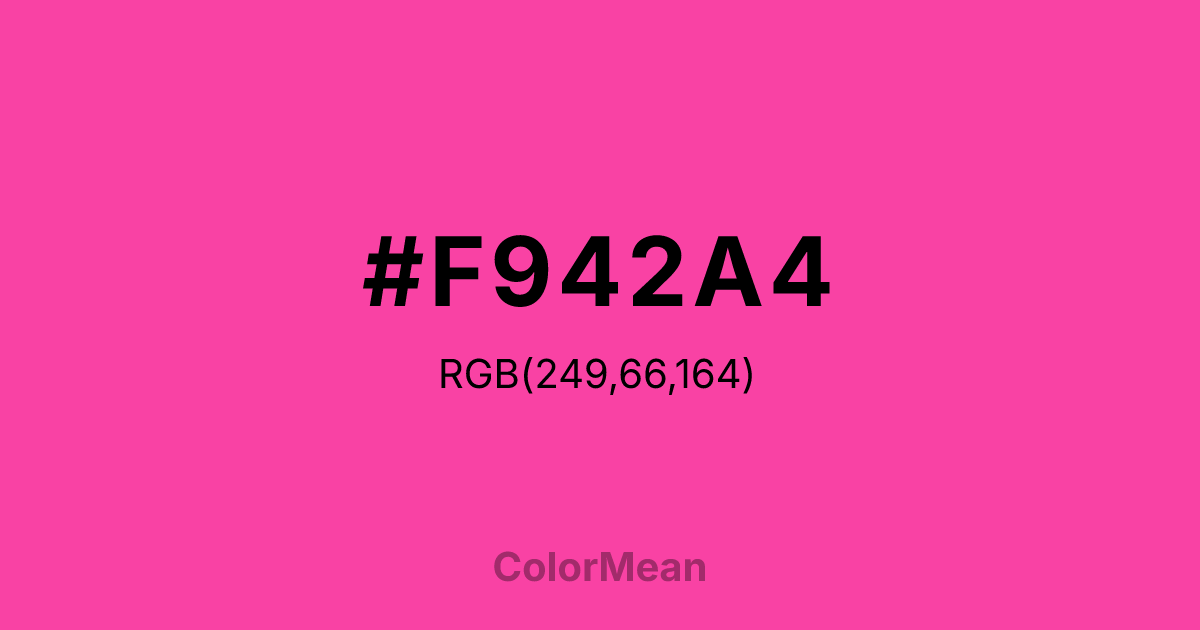 #F942A4 color swatch