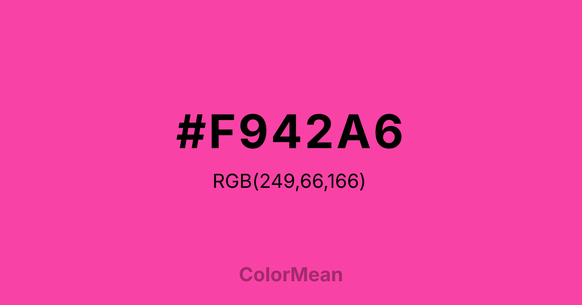 #F942A6 color swatch