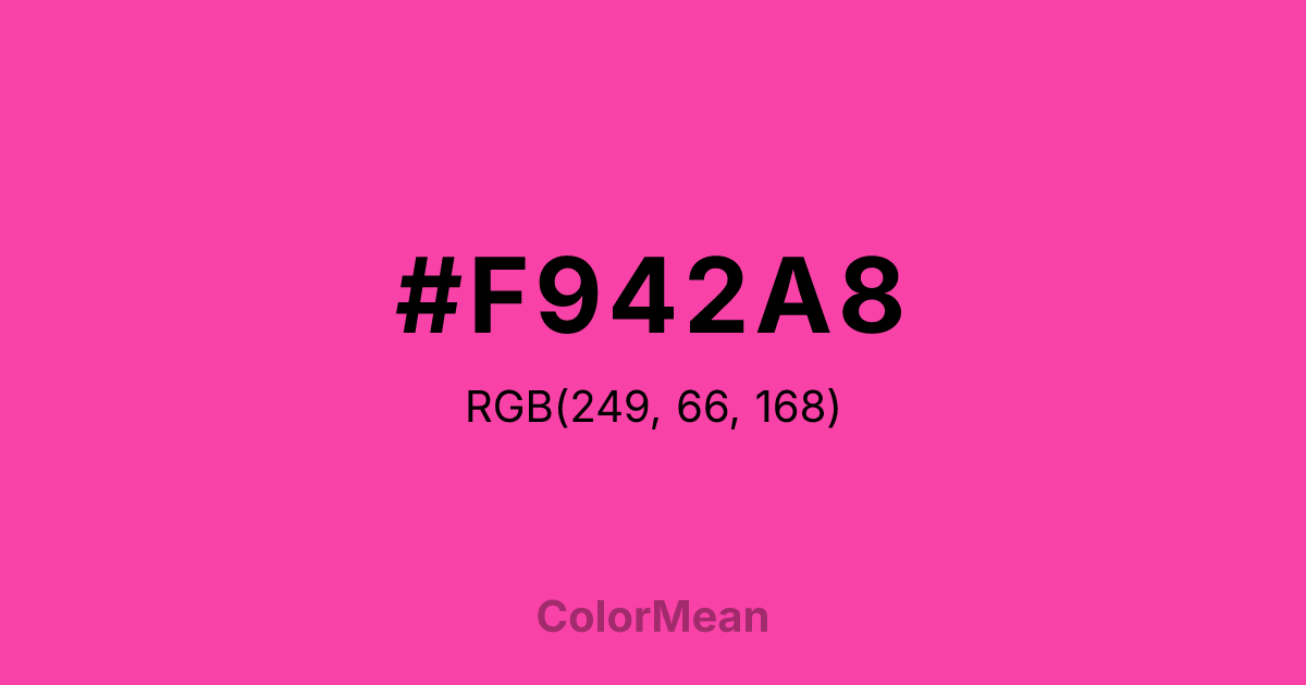 #F942A8 color swatch