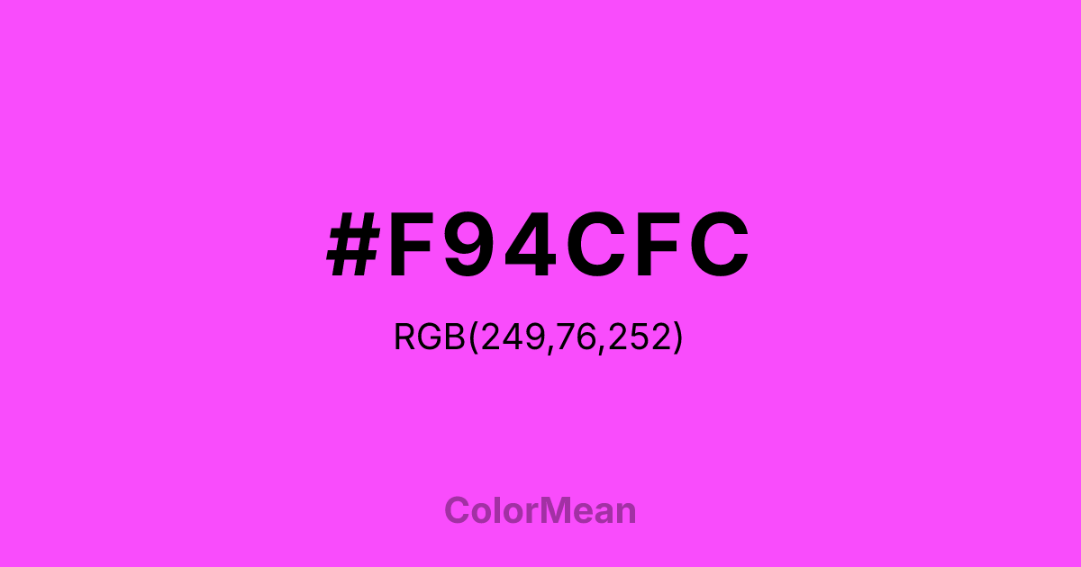 #F94CFC color swatch
