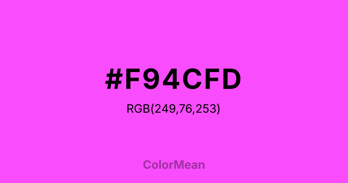 #F94CFD color swatch