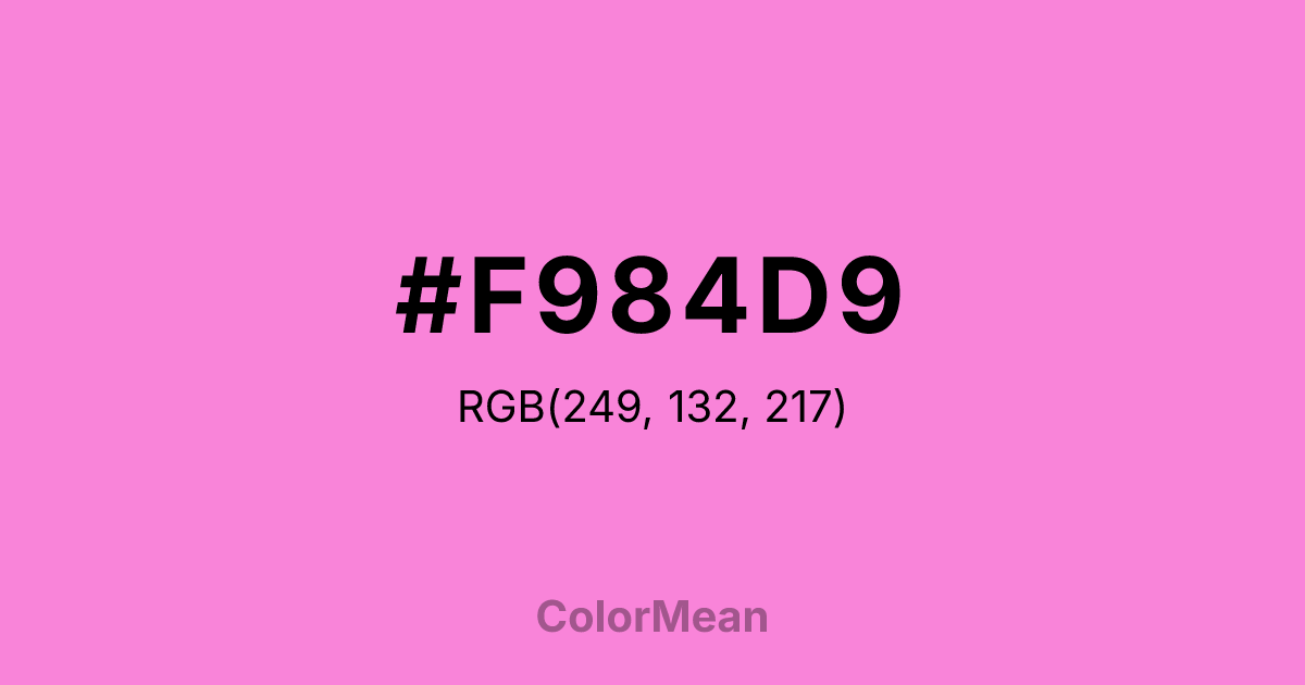 #F984D9 color swatch