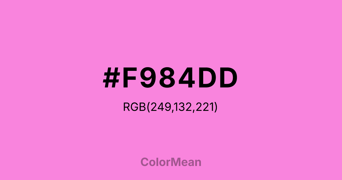 #F984DD color swatch