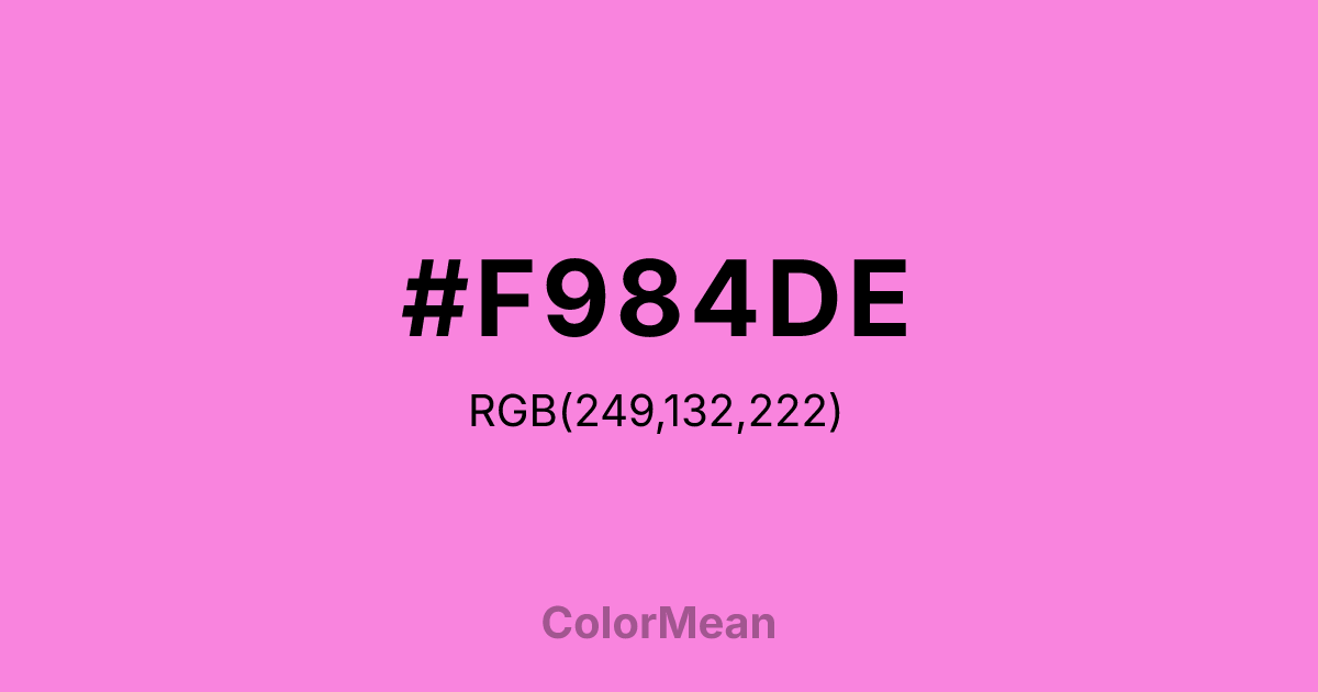 #F984DE color swatch