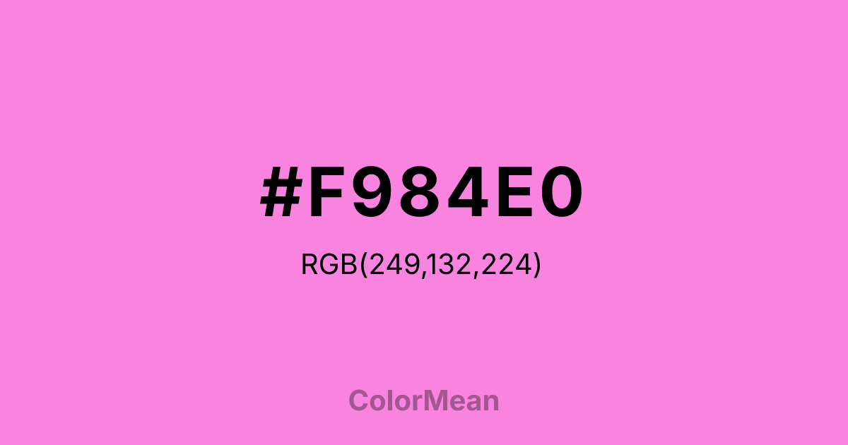 #F984E0 color swatch