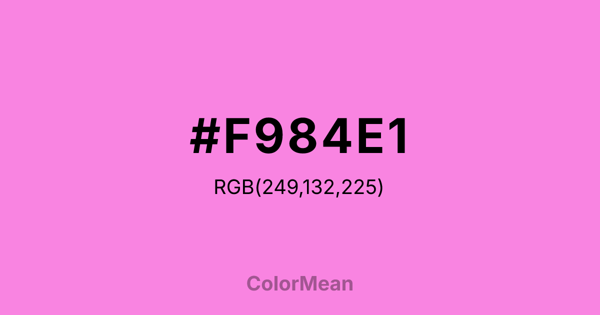 #F984E1 color swatch