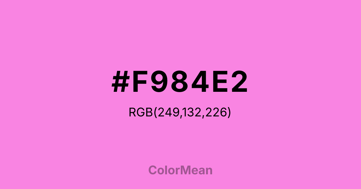 #F984E2 color swatch