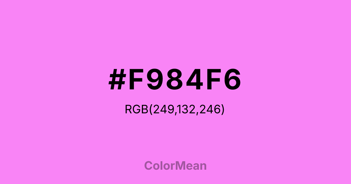 #F984F6 color swatch