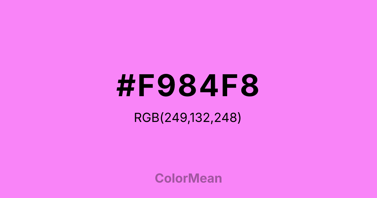 #F984F8 color swatch