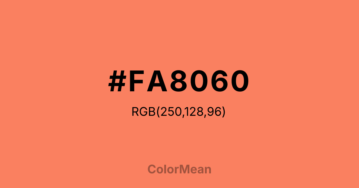 #FA8060 color swatch