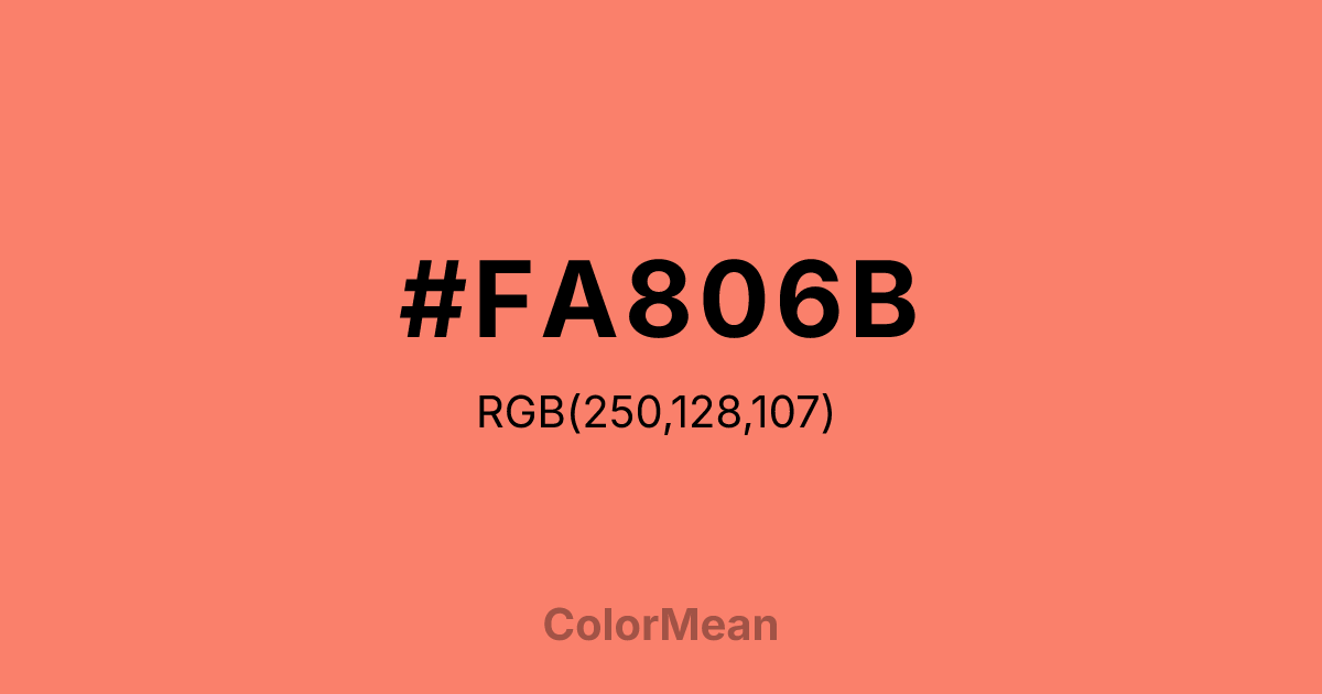 #FA806B color swatch