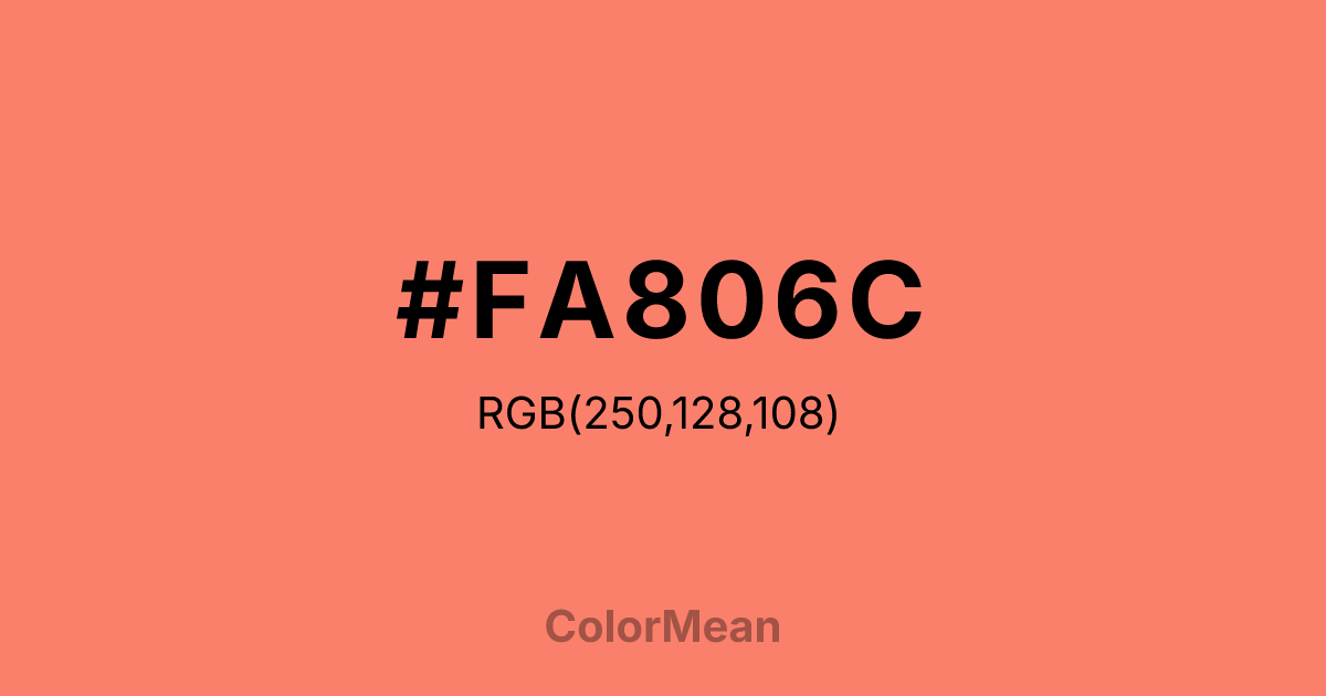 #FA806C color swatch