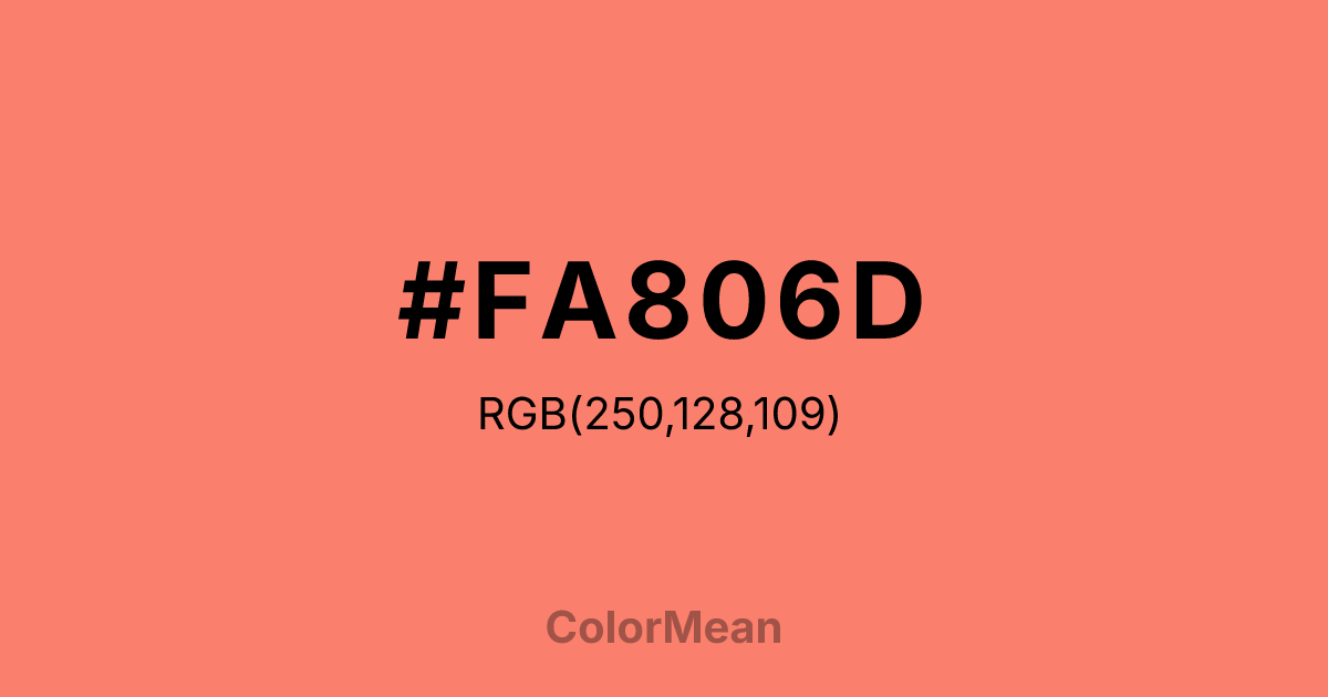 #FA806D color swatch