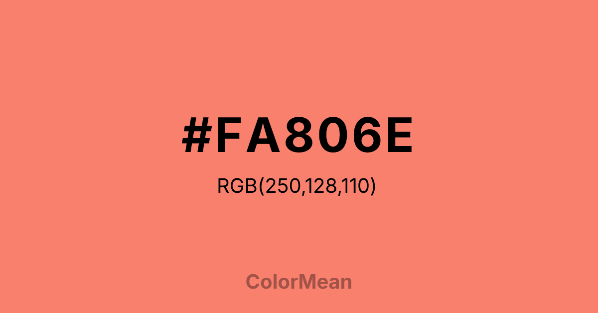 #FA806E color swatch