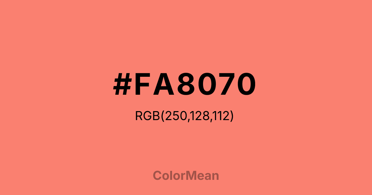 #FA8070 color swatch