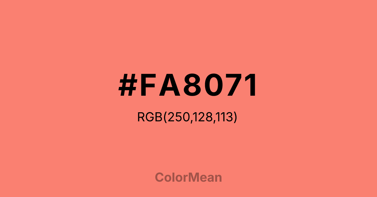#FA8071 color swatch