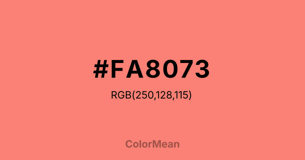 #FA8073 color swatch