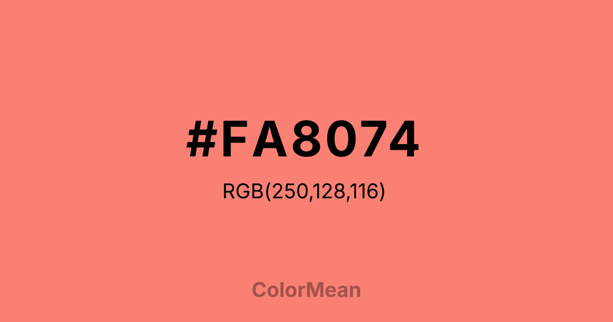 #FA8074 color swatch