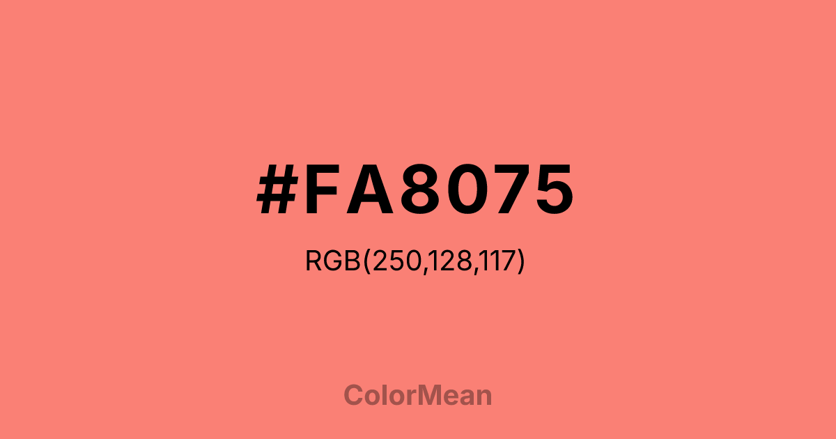 #FA8075 color swatch