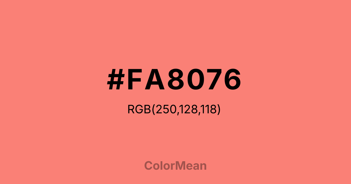 #FA8076 color swatch