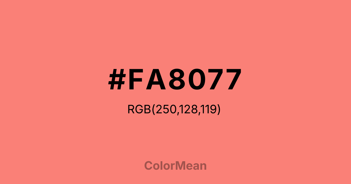 #FA8077 color swatch