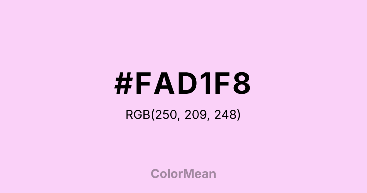 #FAD1F8 color swatch