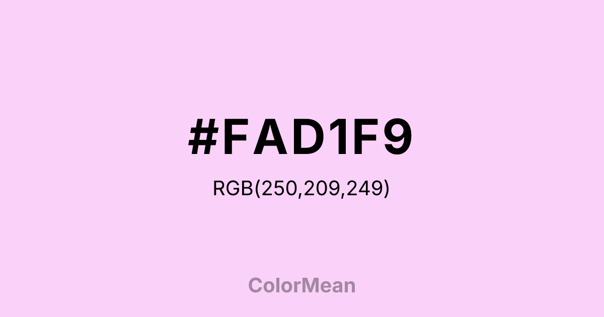 #FAD1F9 color swatch