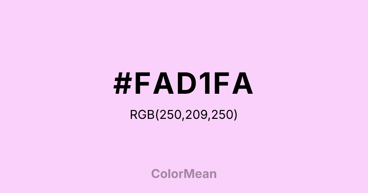 #FAD1FA color swatch