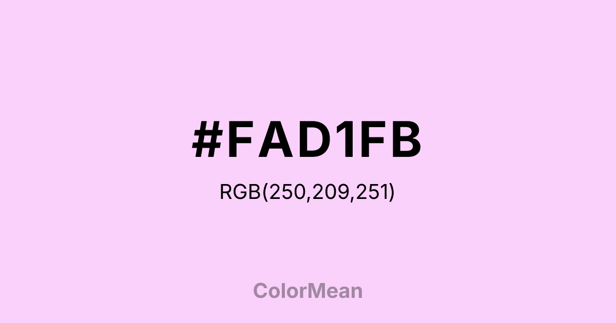 #FAD1FB color swatch