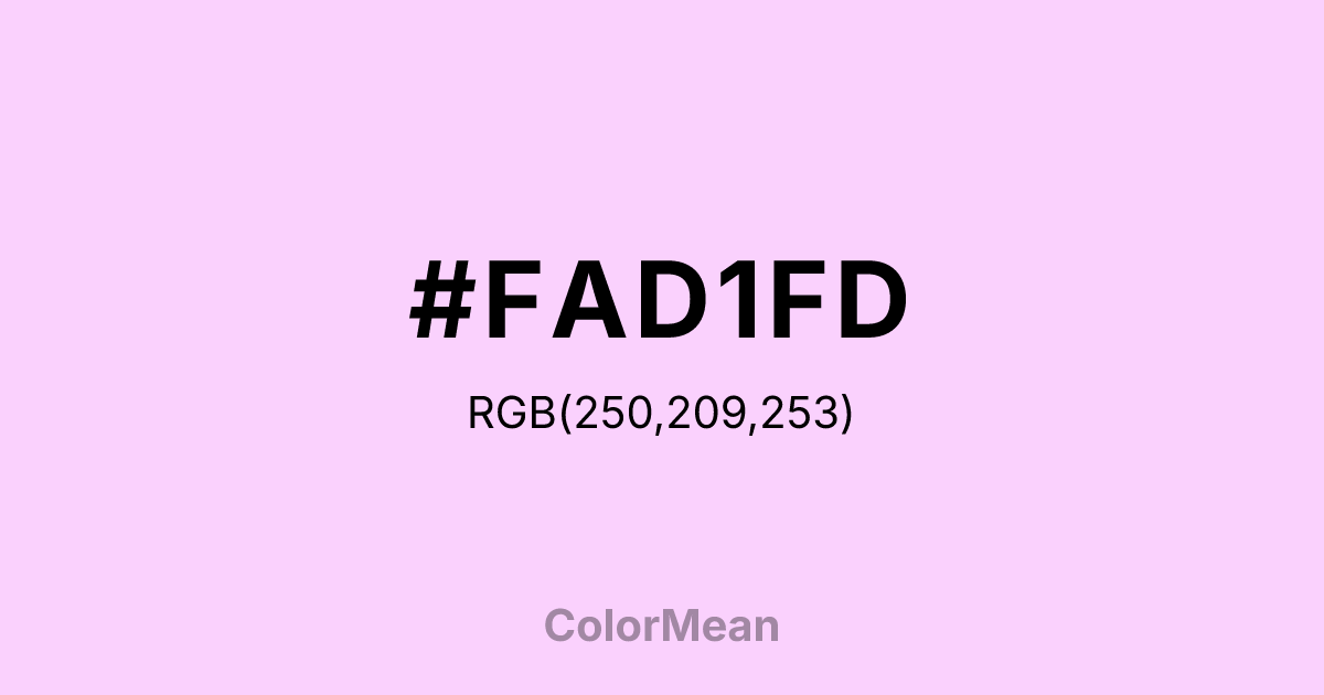 #FAD1FD color swatch