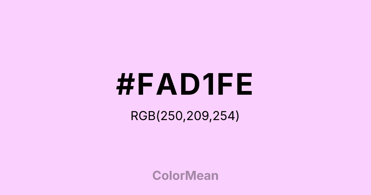 #FAD1FE color swatch
