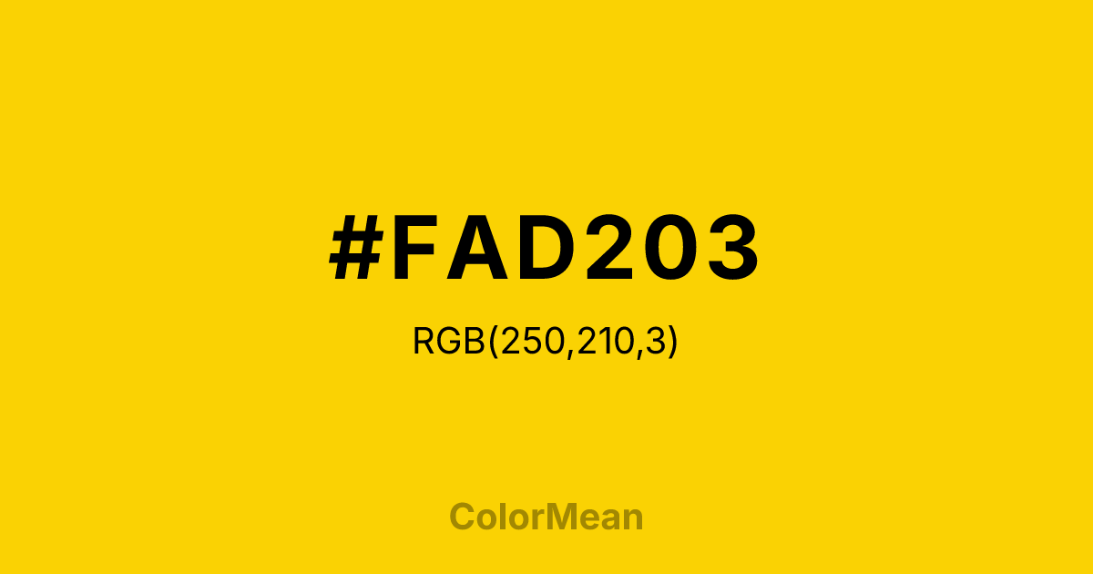 #FAD203 color swatch