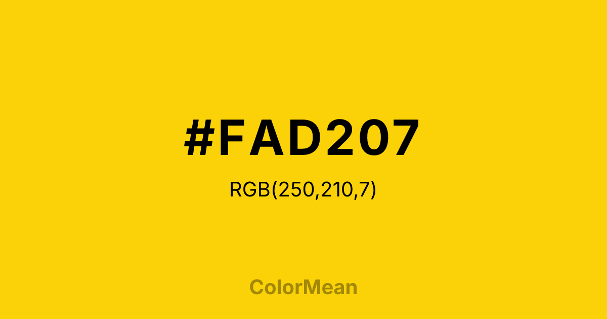 #FAD207 color swatch