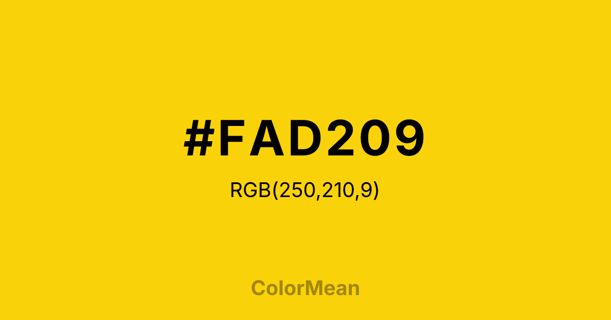 #FAD209 color swatch