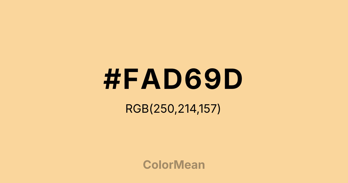 #FAD69D color swatch