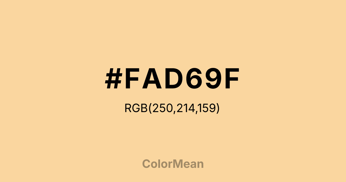 #FAD69F color swatch