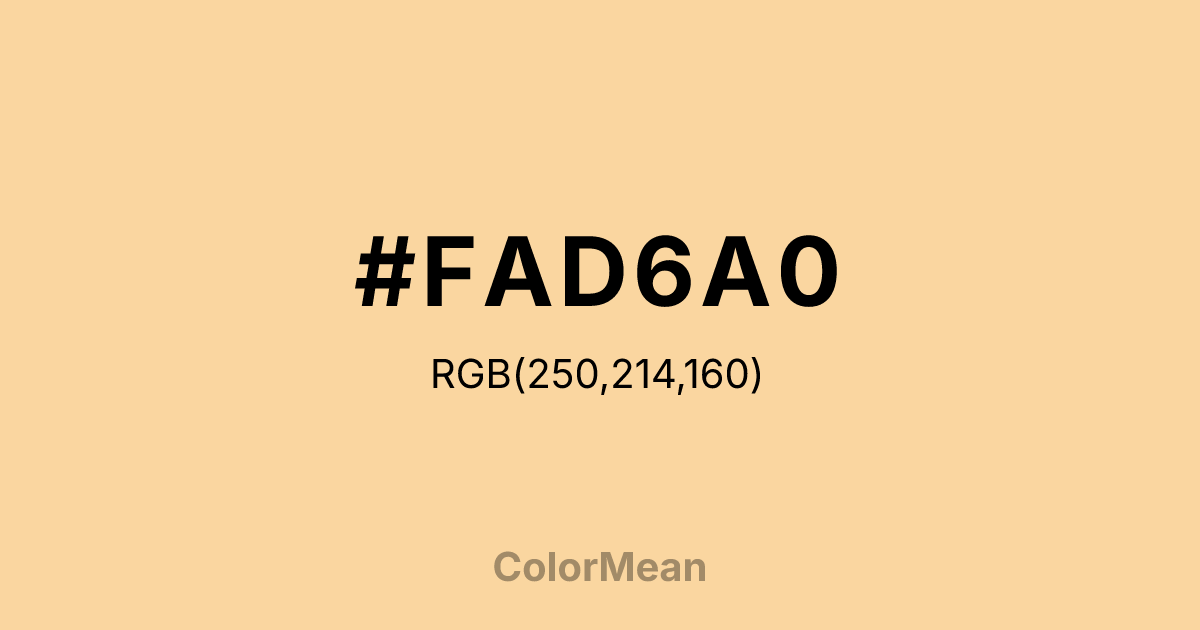 #FAD6A0 color swatch