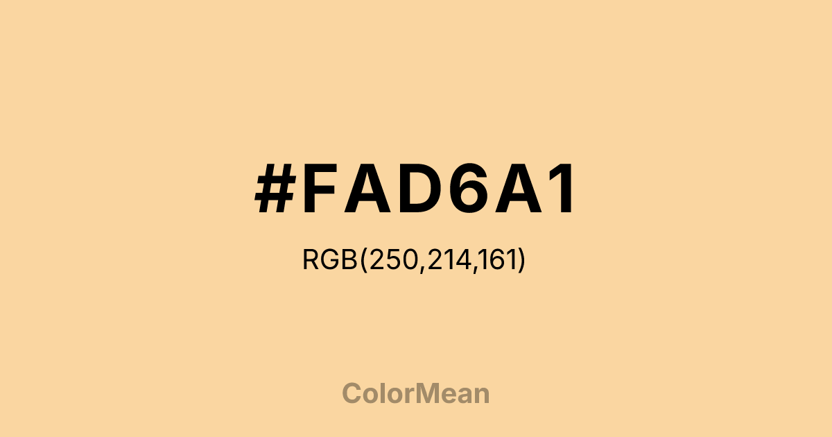 #FAD6A1 color swatch