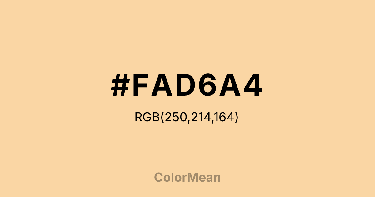 #FAD6A4 color swatch