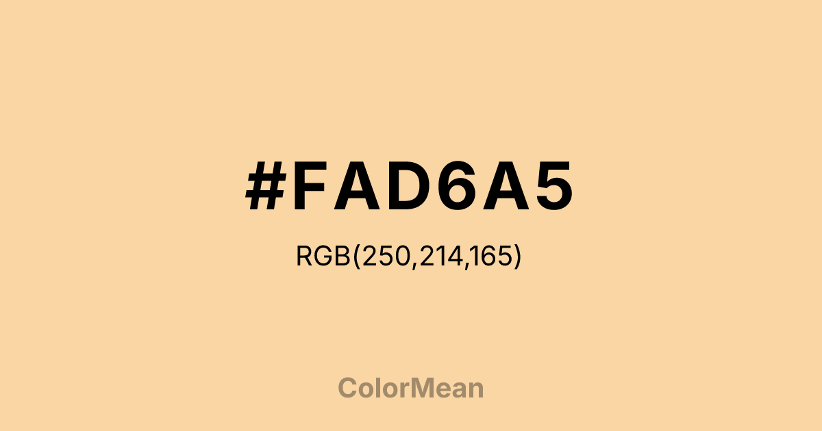#FAD6A5 color swatch