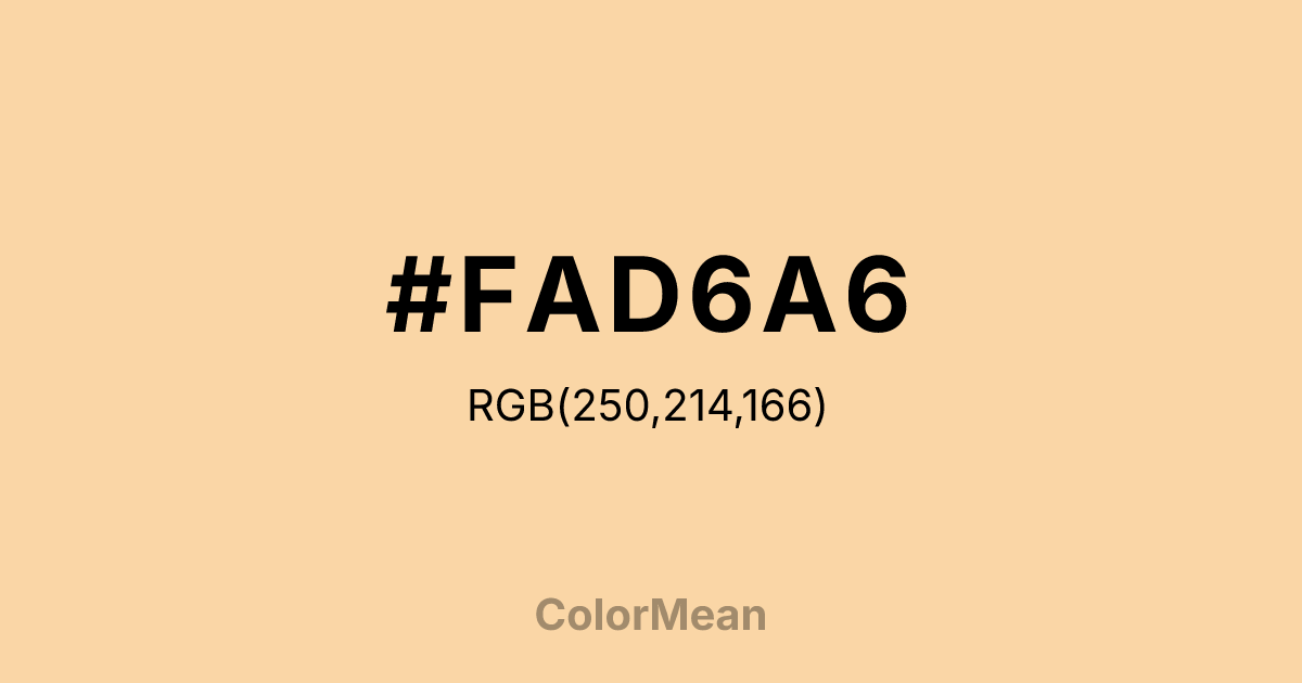 #FAD6A6 color swatch