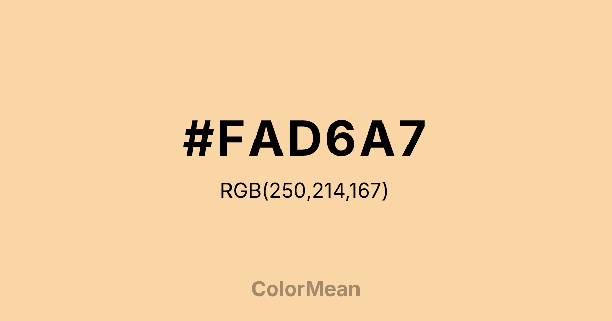 #FAD6A7 color swatch