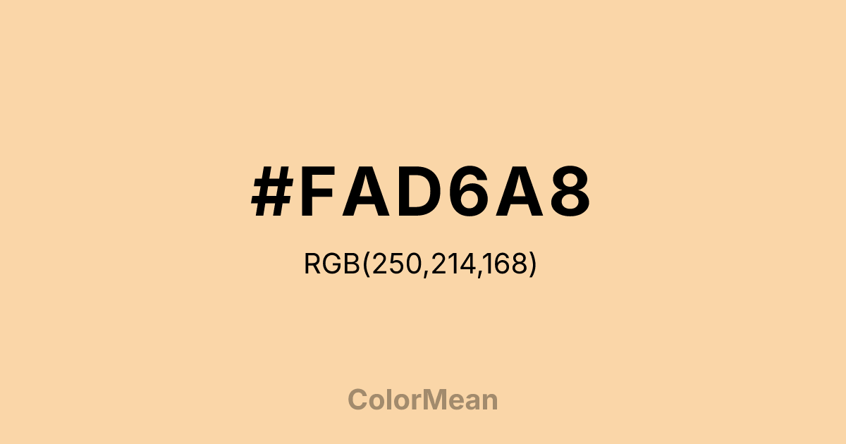 #FAD6A8 color swatch