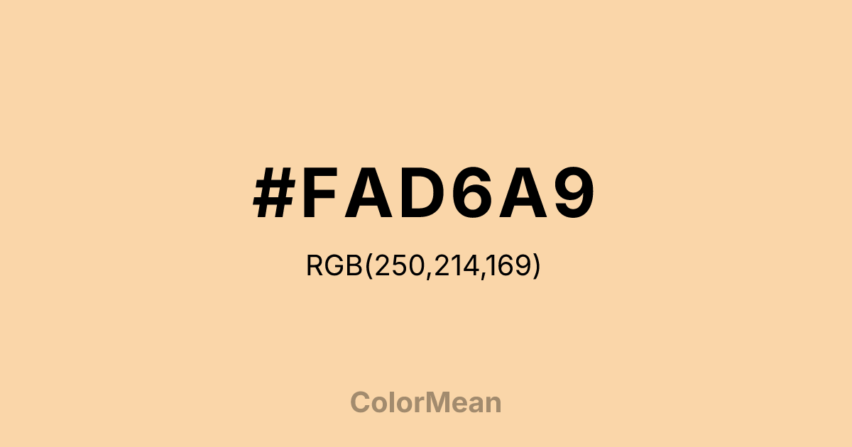 #FAD6A9 color swatch