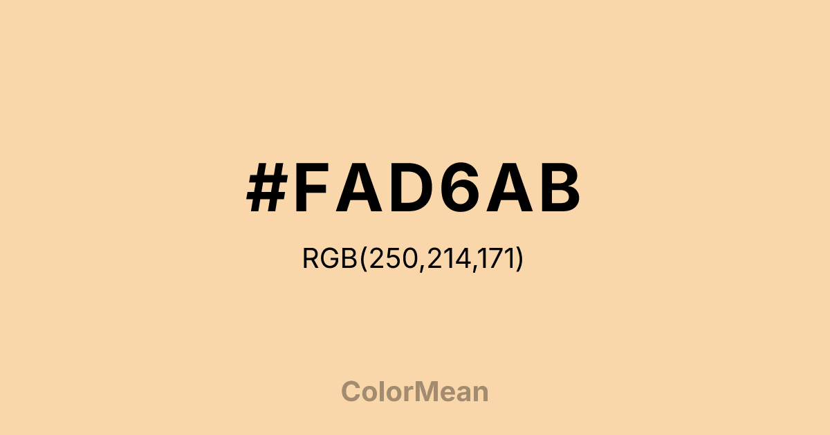 #FAD6AB color swatch