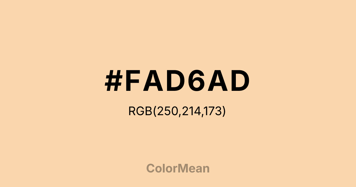 #FAD6AD color swatch