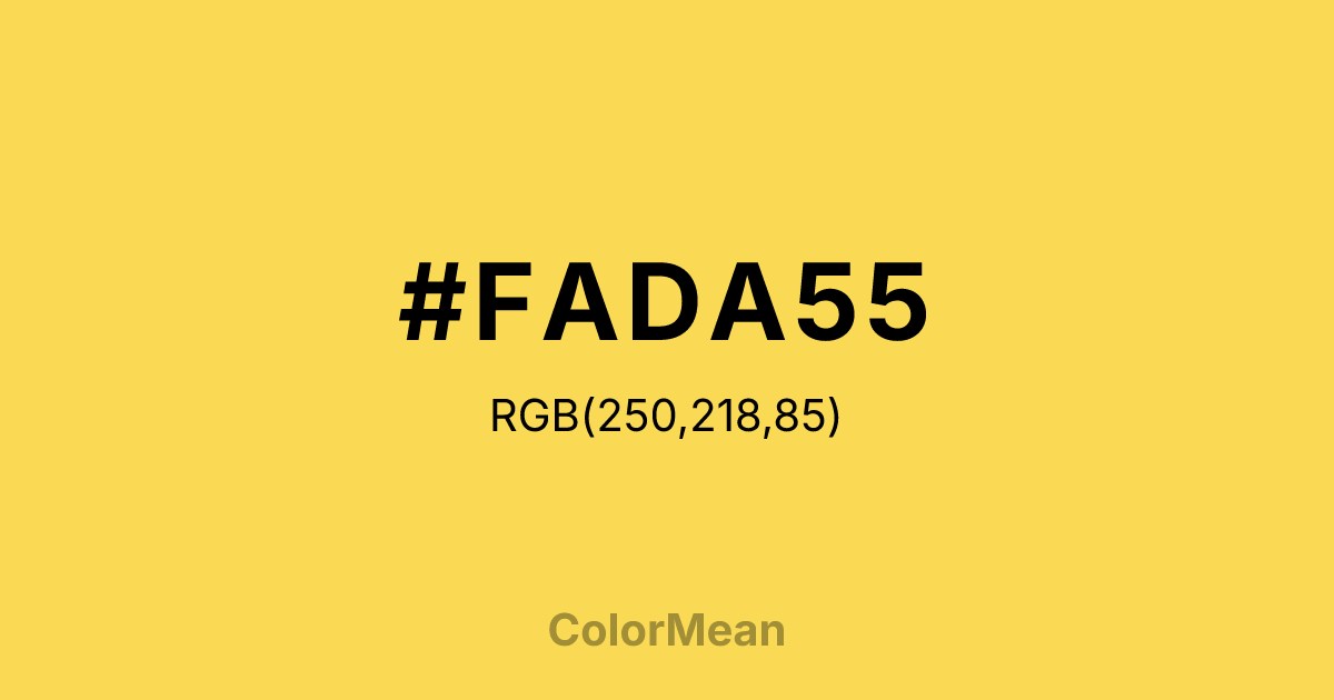 #FADA55 color swatch