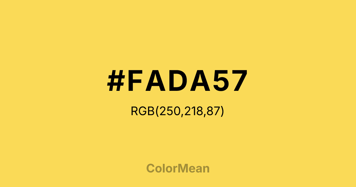 #FADA57 color swatch