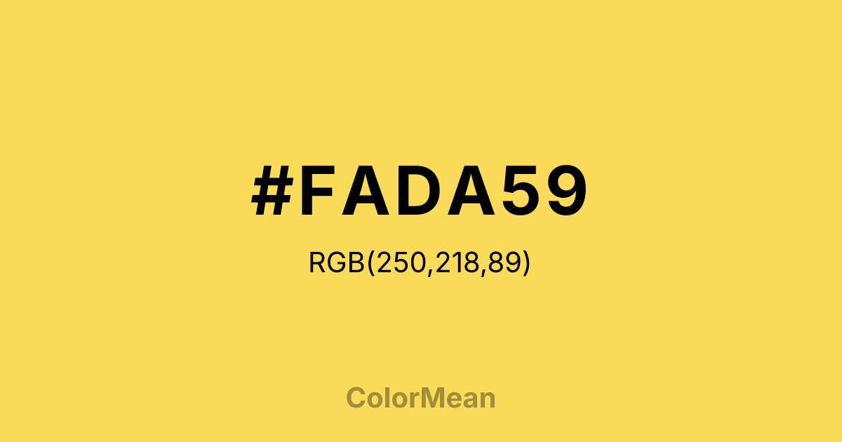 #FADA59 color swatch